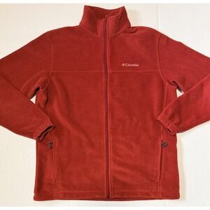 COLUMBIA‎ Mount Grant - Men's Fleece Full Zip Red Jacket - Size LT - Large Tall